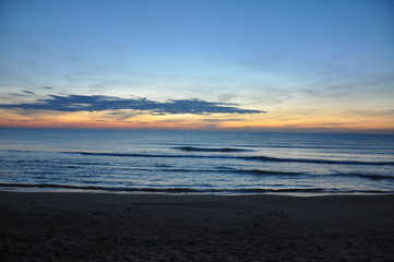 Sunrise over the Mediterranean Sea in Spain