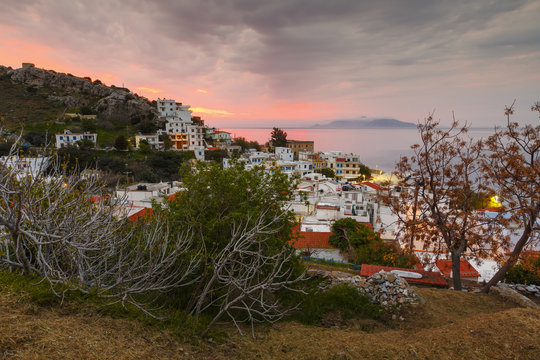 Agios Kirikos village on Ikaria island in Greece. 