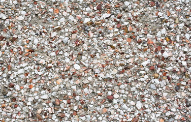 Close up pebbledash wall