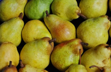 Close up of fresh pears.