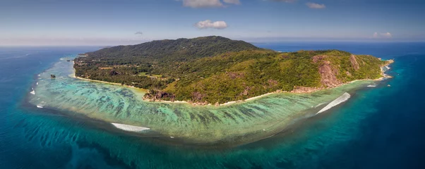 Tableaux ronds sur plexiglas Anti-reflet Île Seychelles (La Digue)