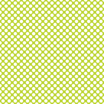 Seamless lime green polka dots pattern texture background