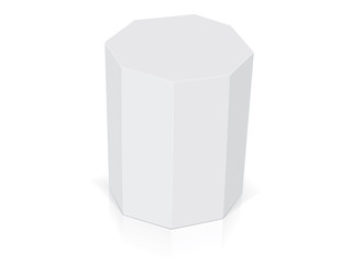 Octagonal box for your design and logo. It's easy to change colors. Mock Up. Vector EPS 10