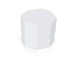 Octagonal box for your design and logo. It's easy to change colors. Mock Up. Vector EPS 10
