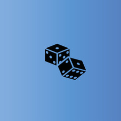 Dices icon. flat design