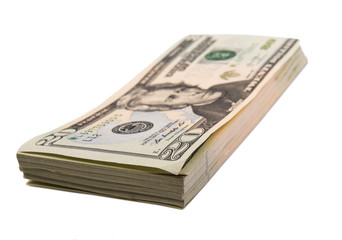 Money; Banknotes isolated on white background