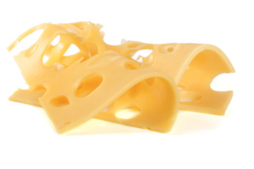 cheese slice isolated on white background cutout