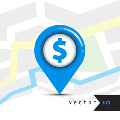 Money pointer icon dollar navigation icon