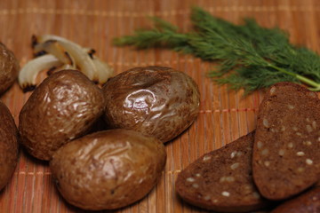 Potatoes cooked in the oven, with a golden crust!
