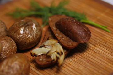 Potatoes cooked in the oven, with a golden crust!