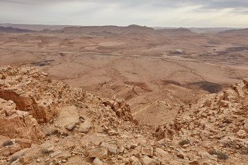 Maktesh Ramon place in the Negev desert, Israel