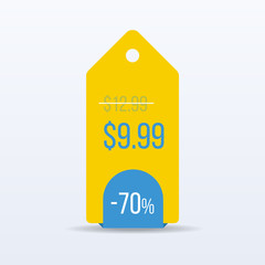Special offer sale tag discount symbol retail sticker sign price. VECTOR.