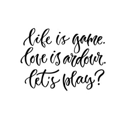 Modern vector lettering. Inspirational hand lettered quote for wall poster. Printable calligraphy phrase. T-shirt print design.