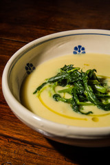 Broad beans and turnips