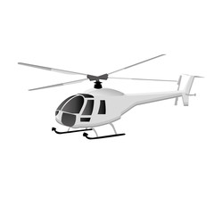 helicopter cartoon fly isolated