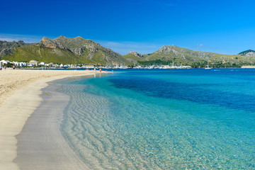 Port de Pollenca - beautiful beach and coast of Mallorca, Spain