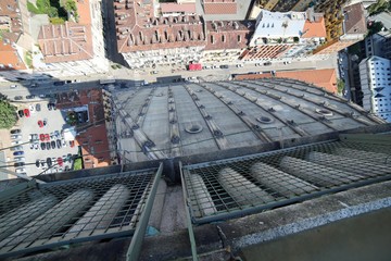 aerial view of the city of Turin from the MOLE ANTONELLIANA