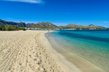 Port de Pollenca - beautiful beach and coast of Mallorca, Spain