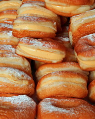 donuts in a pastry with custard