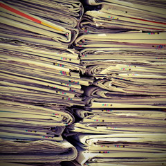 newspapers already read for the collection of used paper