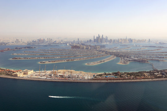 Dubai The Palm Palme Insel Marina Luftaufnahme Luftbild