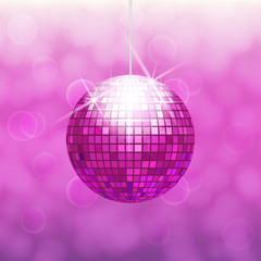 Pink disco ball