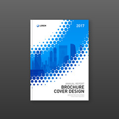 Brochure cover design template for construction or technology company.