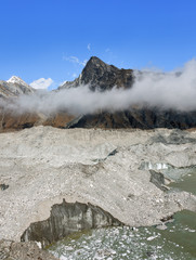 The Gokyo glacier in the evening - Gokyo region, Nepal, Himalayas