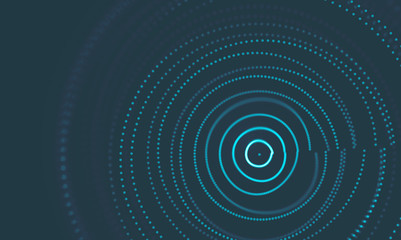 Abstract Blue Geometrical Background . Connection structure. Science background. Futuristic Technology HUD Element . Сonnecting dots and lines . Big data visualization and Business .