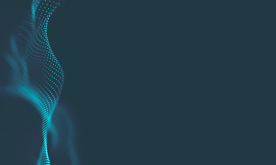 Abstract Blue Geometrical Background . Connection structure. Science background. Futuristic Technology HUD Element . Сonnecting dots and lines . Big data visualization and Business .