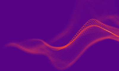 Abstract Purple Geometrical Background . Connection structure. Science background. Futuristic Technology HUD Element . onnecting dots and lines . Big data visualization and Business .