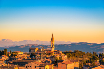 Obraz premium Scenic view of the italian city of Perugia in Umbria