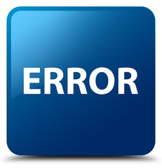 Error blue square button