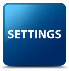 Settings blue square button