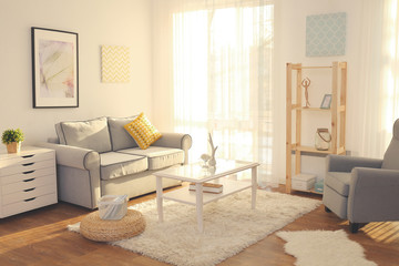 Modern interior of living room