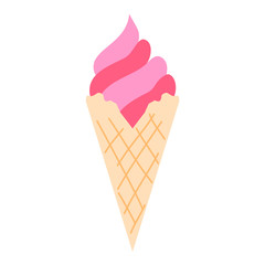 ice cream dessert vector illustration chocolate food sweet cold isolated icon snack cone tasty fruit frozen candy cartoon colorful wafer waffle bar