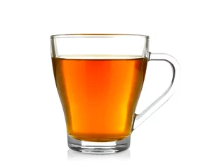 Foto auf Acrylglas Tee Tasse Tee isoliert auf weiß