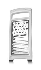 Metal grater on white background