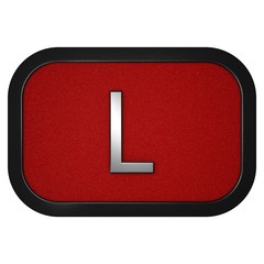 Size icon "L". Graphic illustration isolated on white background. 3D rendering