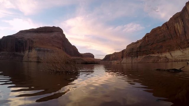 Panning Time Lapse of Lake Powell at Sunrise