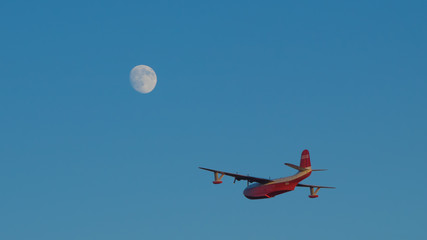 plane going to the moon