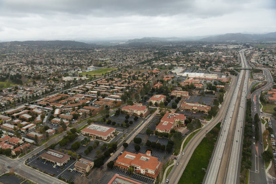 Aerial helicopter shot of Oxnard