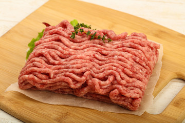 Raw minced beef meat