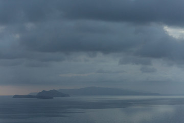 Aerial helicopter shot of the Channel Islands