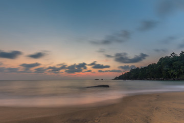 Sunset on the beach. Phang Nga Province, Thailand.