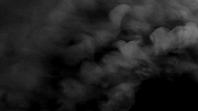 Plumes of Smoke over Black Background