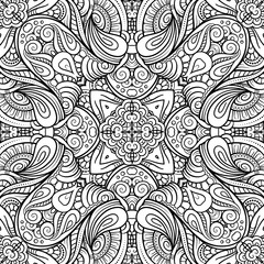 Fantasy decorative ornamental seamless pattern