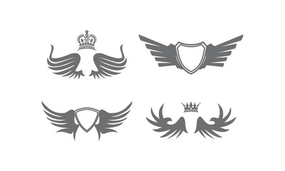 Wing Crown Logo Set