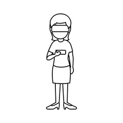 gamer with virtual reality glasses