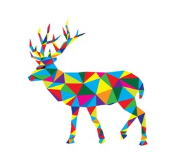 Geometric Deer, art vector design